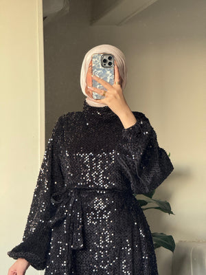 Glamming Dress✨ المقاس الثاني: من 75 حتى 90 كيلو Black