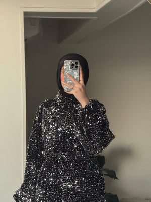 Glamming Dress✨ المقاس الثاني: من 75 حتى 90 كيلو Silver