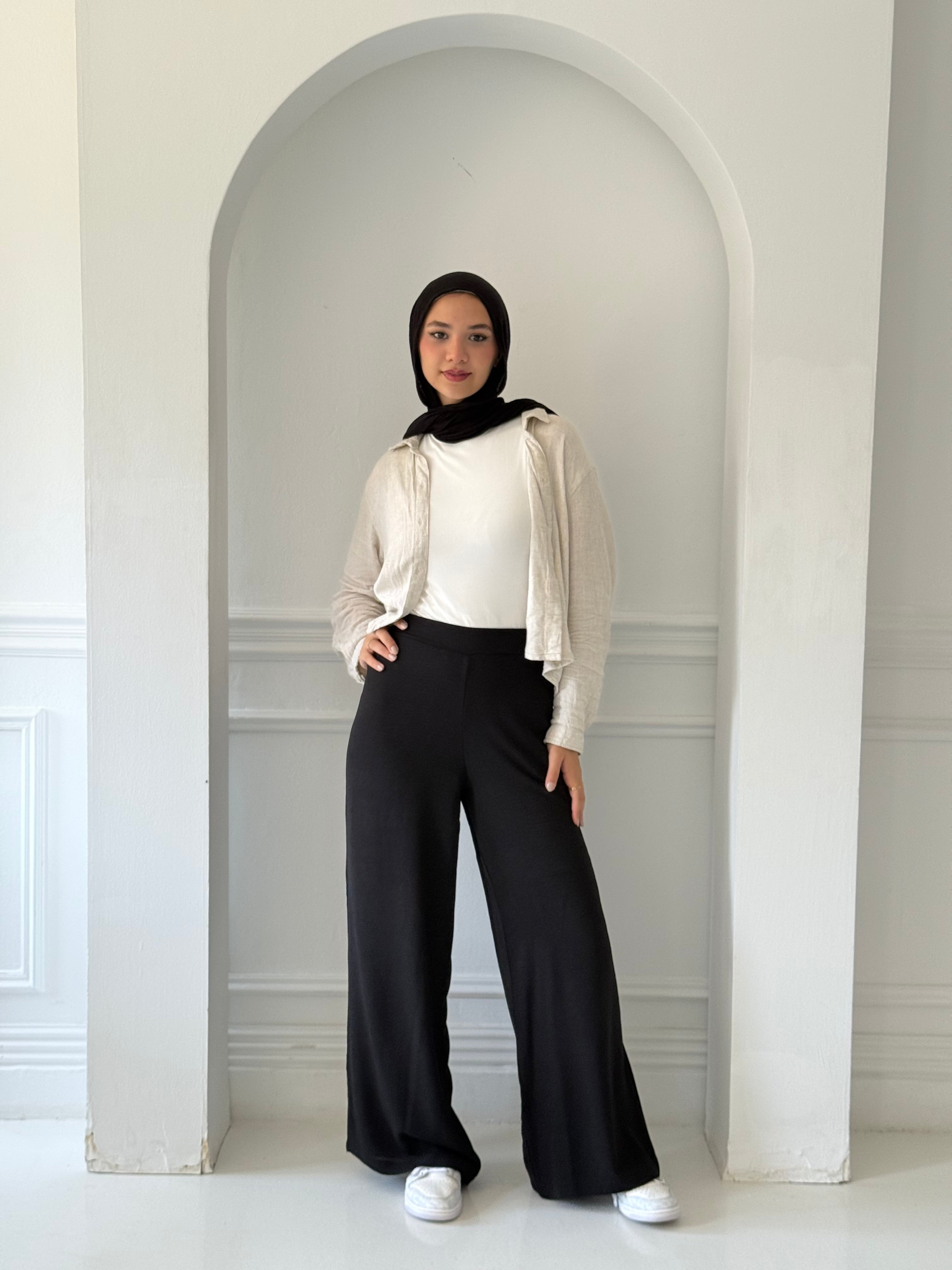 Wideleg Pants Black