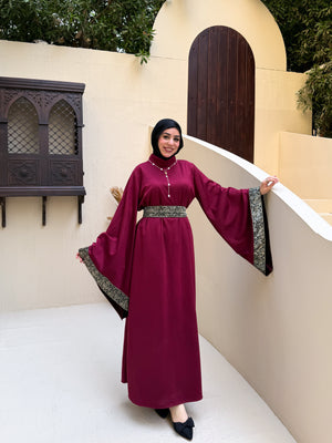 عباية "مسك"✨🖤 Burgundy