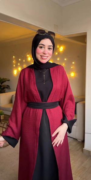 Youssr Abbaya Burgundy