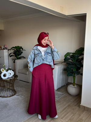 Skirt Pants👖 darkred