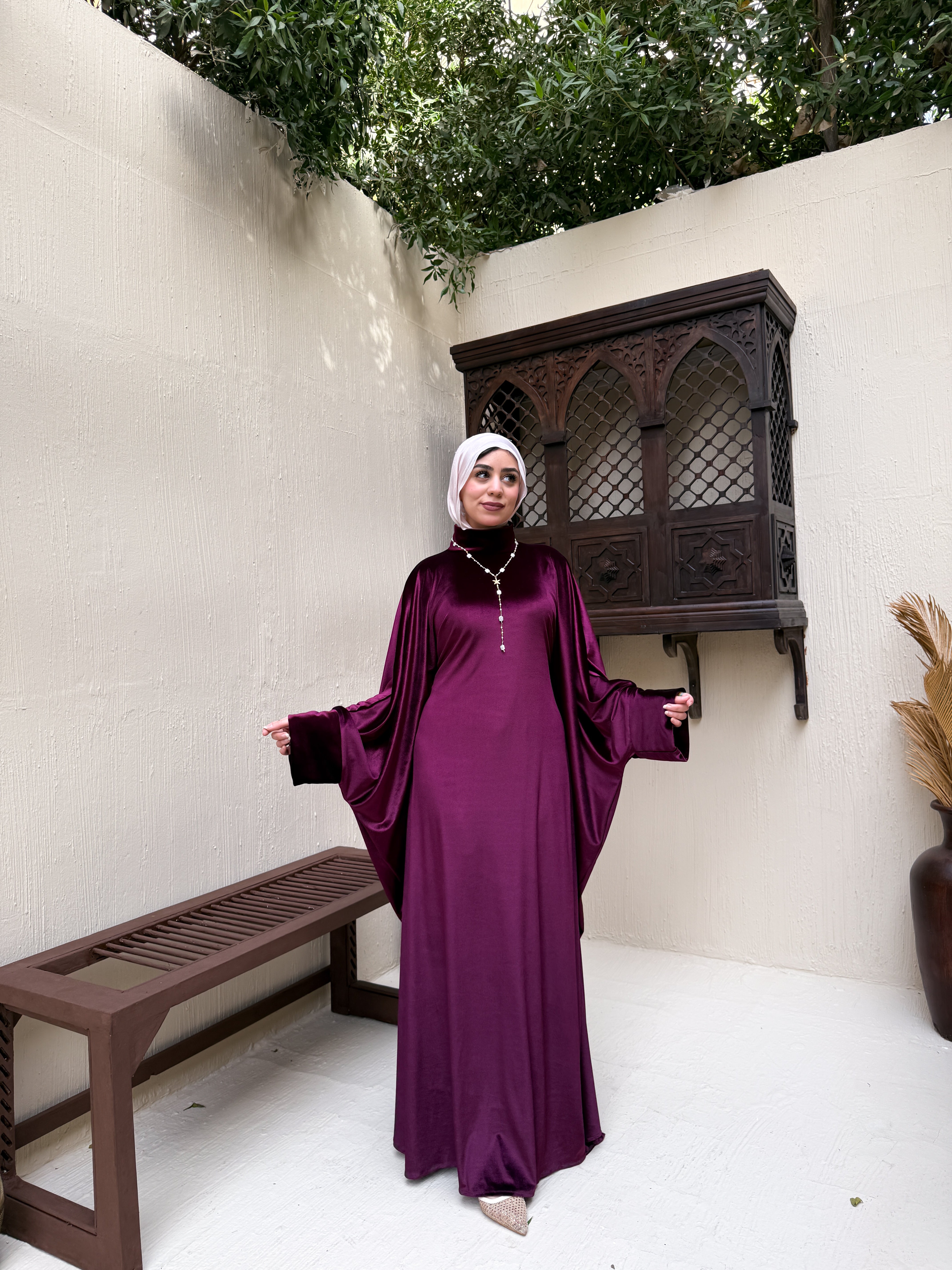 عباية "سهر" من InSeason⭐️ المقاس : وان سايز من 50 كيلو 100 كيلو Purple