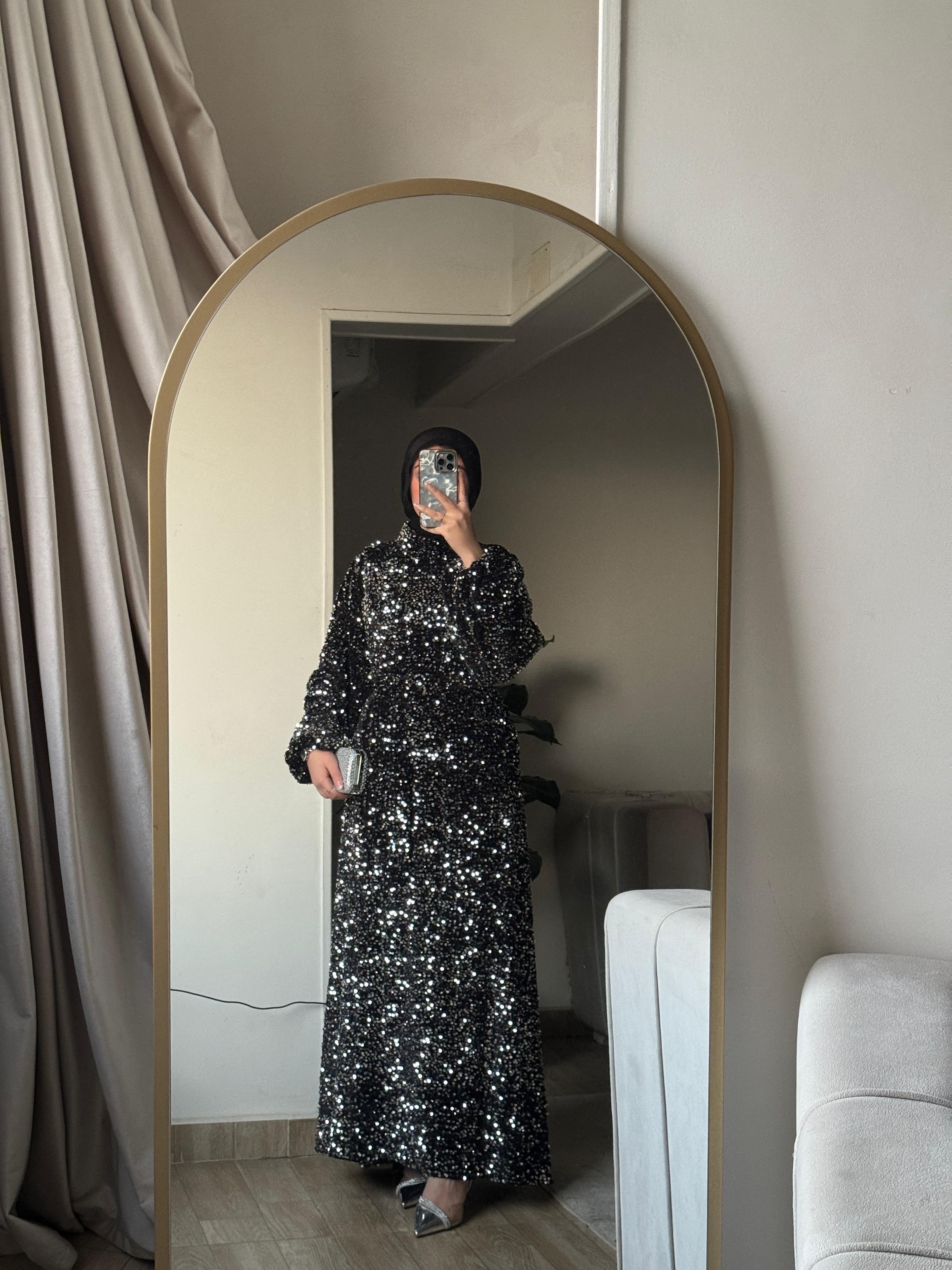 Glamming Dress✨ المقاس الأول: من 55 حتى 75 كيلو Silver