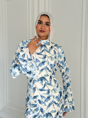 Leaves Dress🍃 Blue