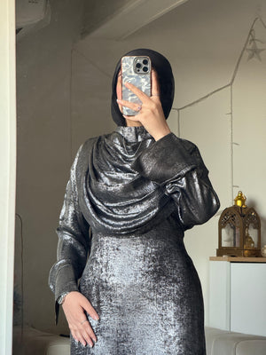 Shimmery Dress💎 Silver المقاس الثاني: من 75 حتى 90 كيلو