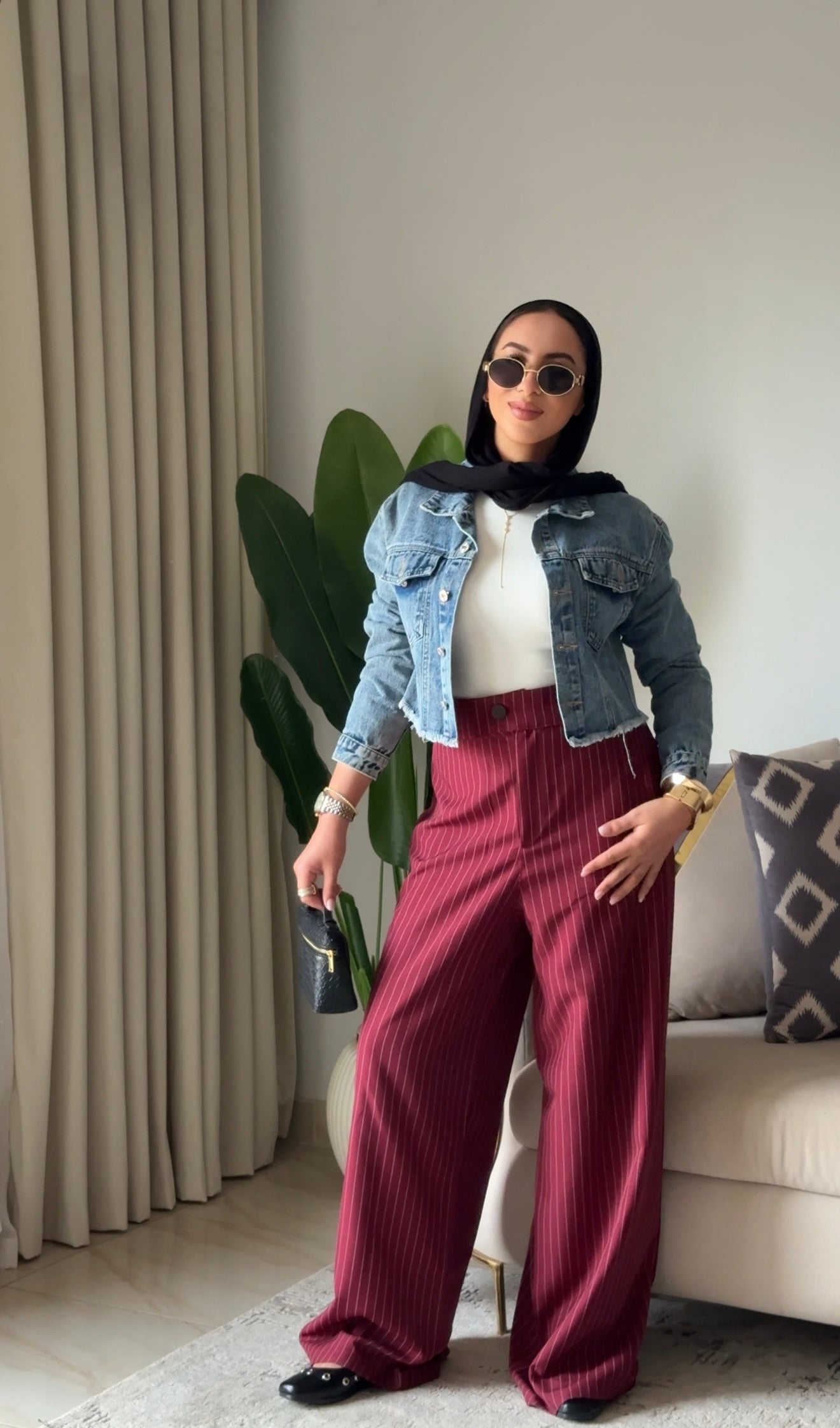 Classic Line Pants✨ Burgundy