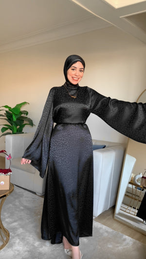 Jaquard Soirée Dress Black