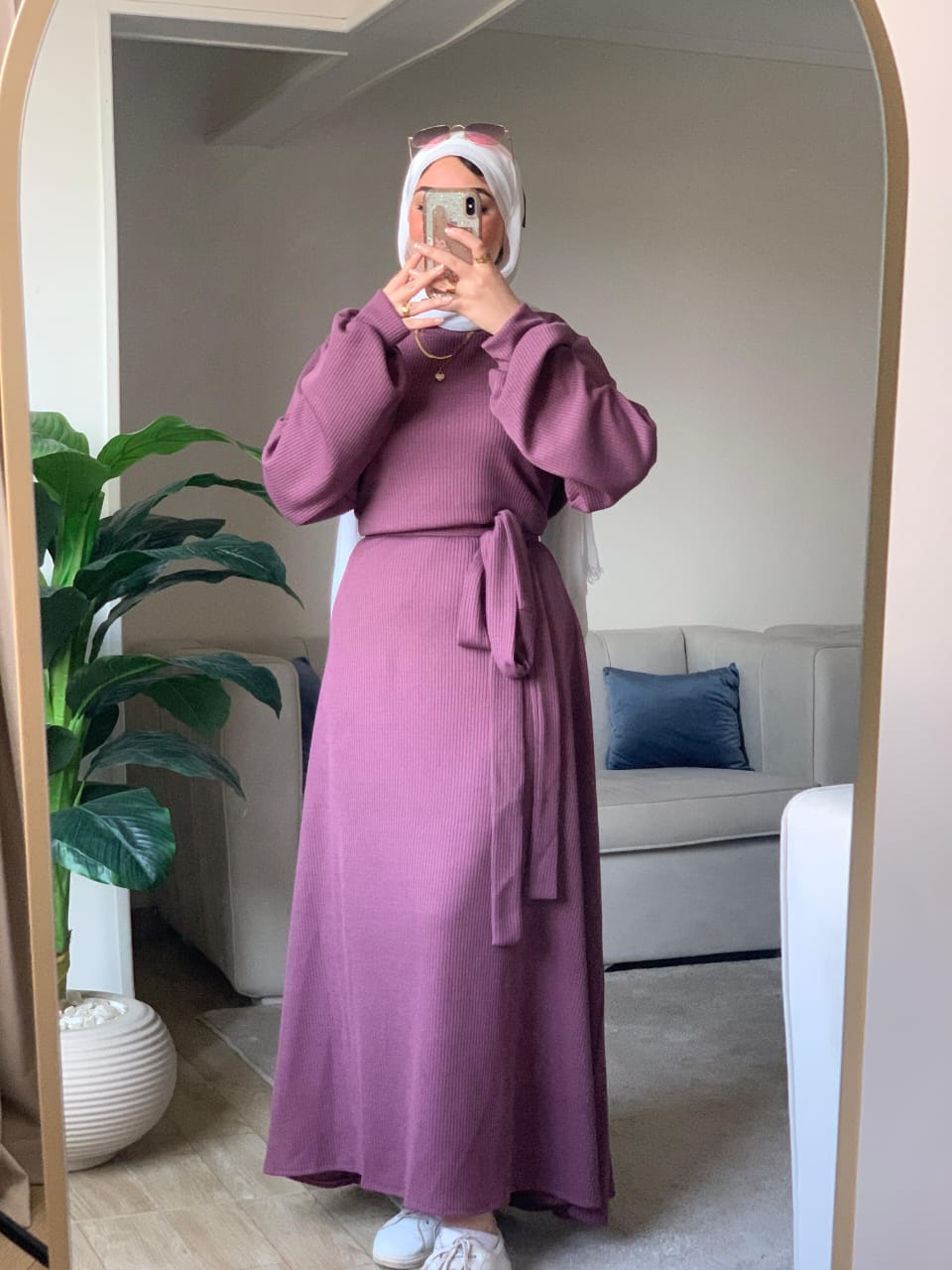 Winter Dress - فستان بيزك شتوي Lilac