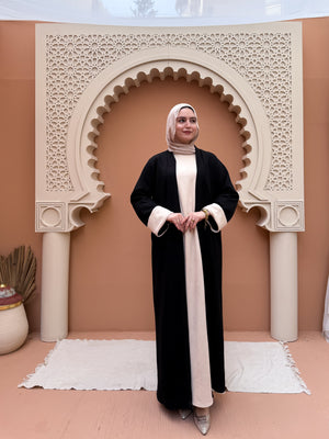 عباية " نور " من InSeason🌛 Black ▫️ المقاس الأول: من 55 لـ 75 كيلو