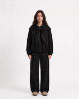 Tie Shoulder Zip Set