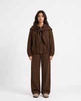 Tie Shoulder Zip Set