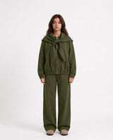 Tie Shoulder Zip Set