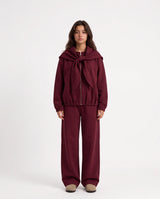 Tie Shoulder Zip Set