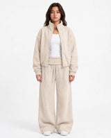 High Neck Zip Lounge Set