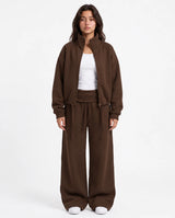 High Neck Zip Lounge Set
