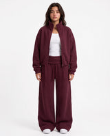 High Neck Zip Lounge Set