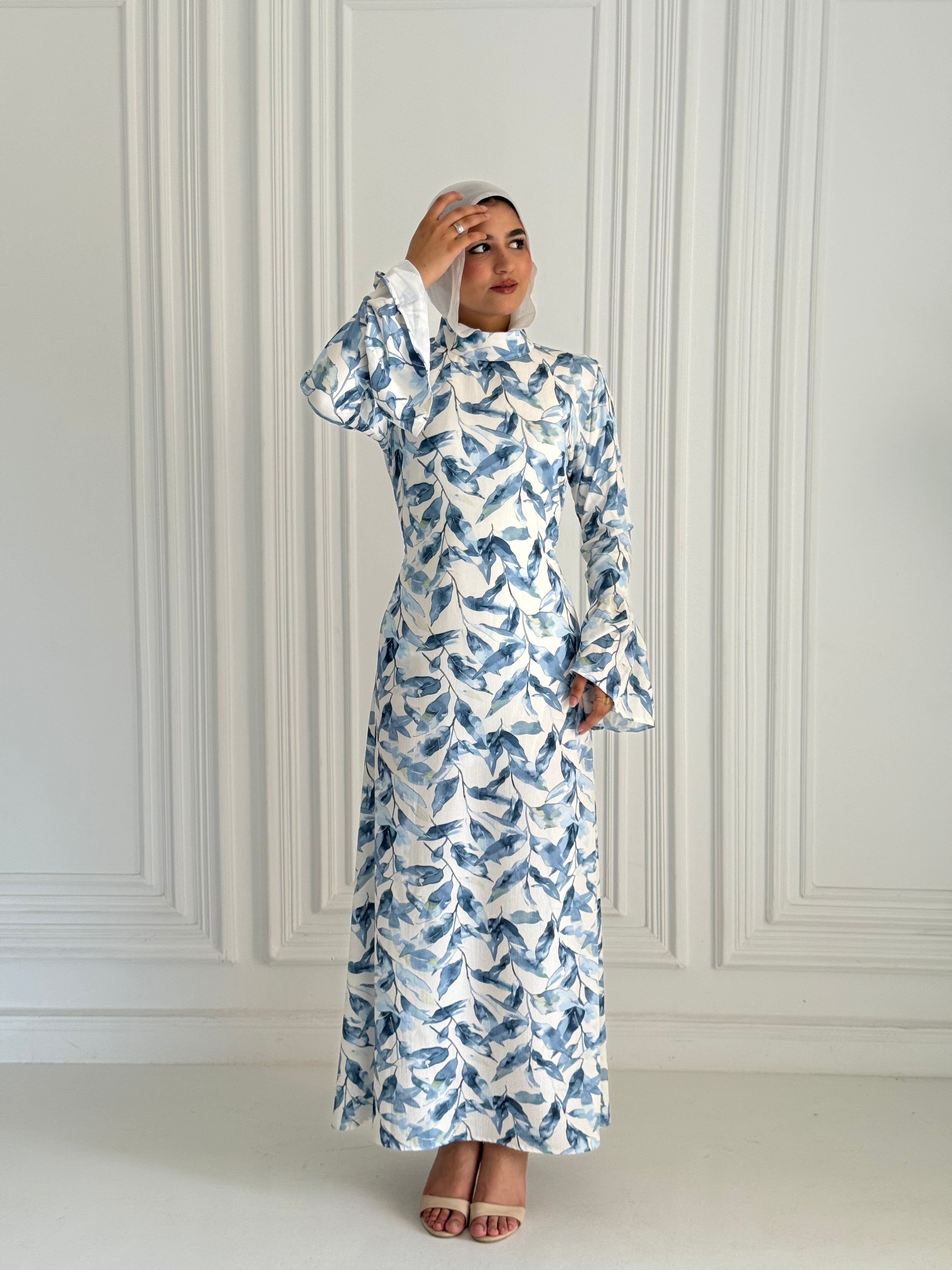 Leaves Dress🍃 Blue