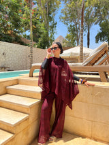 Knitted Set M | From 55 to 75k Burgundy