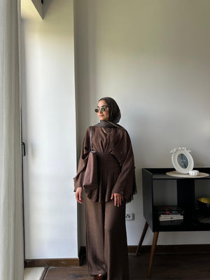 Linen set Brown