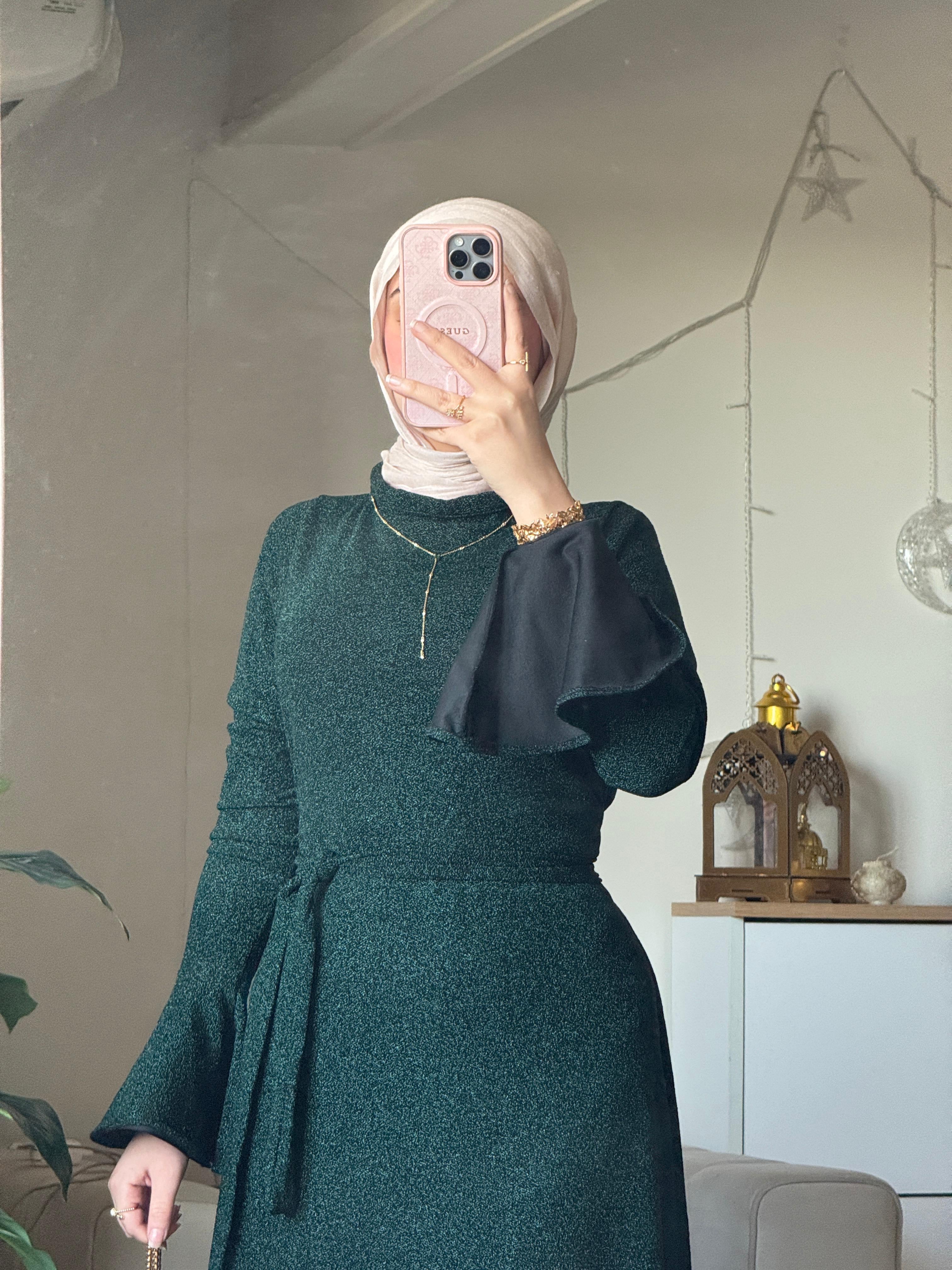 Glittery Dress المقاس الثاني: من 75 حتى 90 كيلو Olive