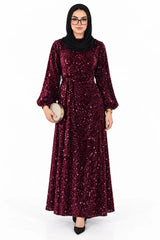 Glamming Dress Burgundy