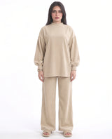 Ribbed Puff Sleeve Set