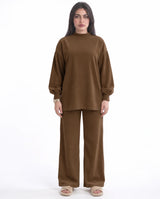 Ribbed Puff Sleeve Set