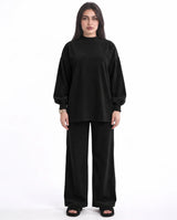 Ribbed Puff Sleeve Set