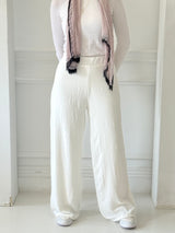 Wideleg Pants White