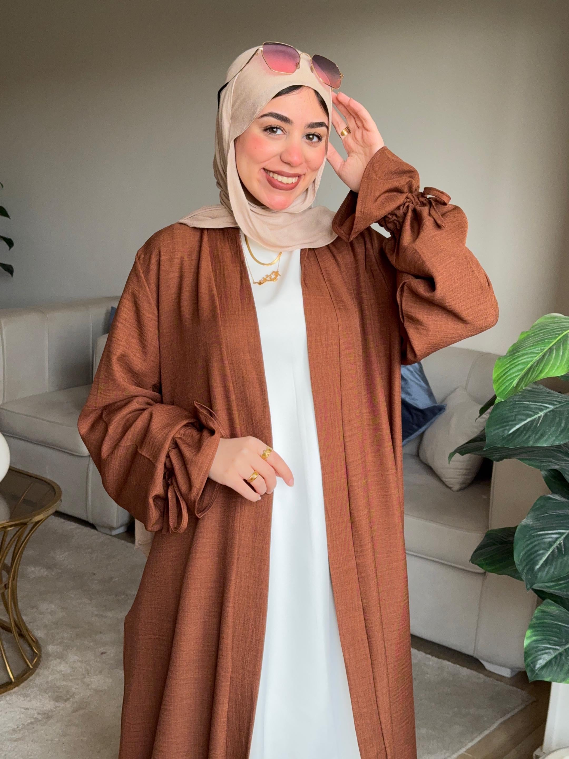 Linen Kaftan Brown