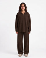 Ribbed Half-Zip Set