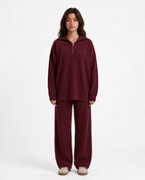 Ribbed Half-Zip Set
