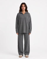 Ribbed Half-Zip Set