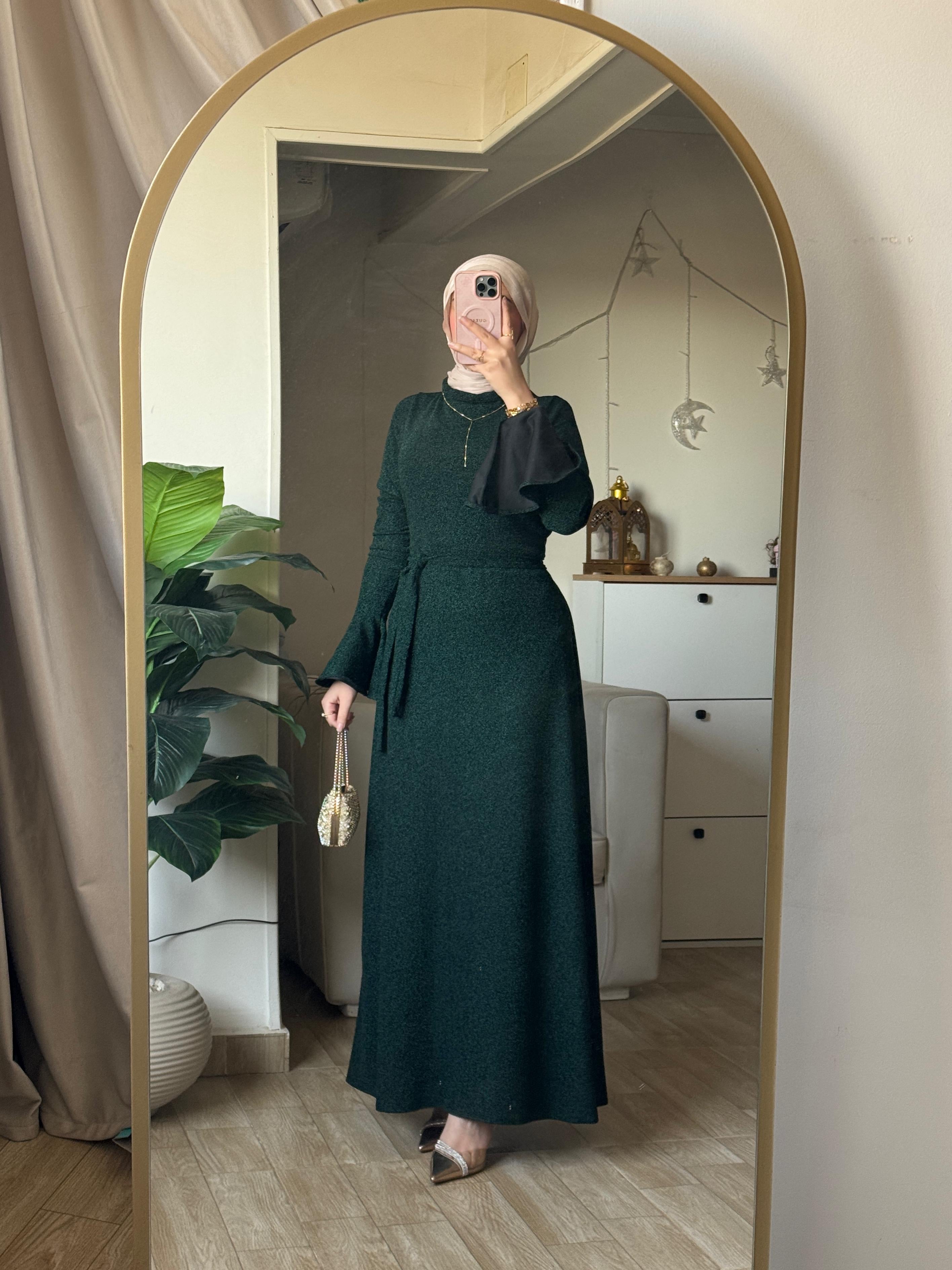 Glittery Dress المقاس الأول: من 55 حتى 75 كيلو Olive