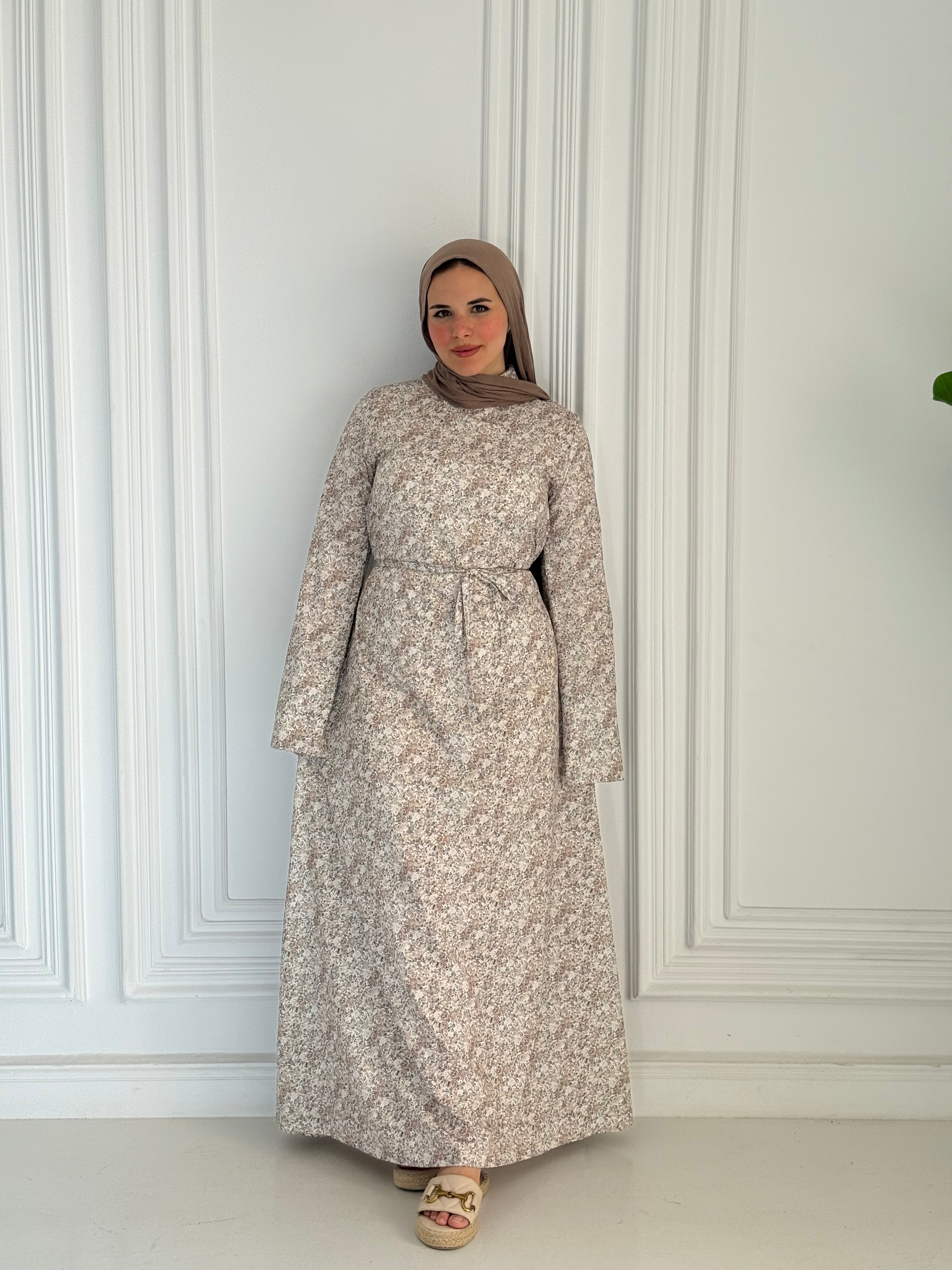 Zahraa Dress💐 Mixed Brown
