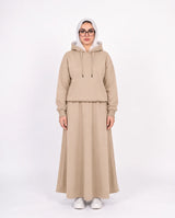 Hooded Maxi Skirt Set