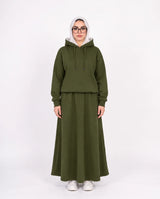 Hooded Maxi Skirt Set