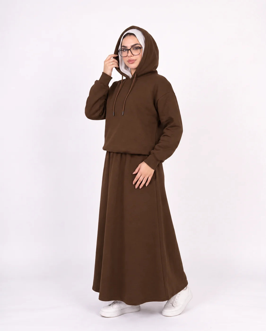 Hooded Maxi Skirt Set
