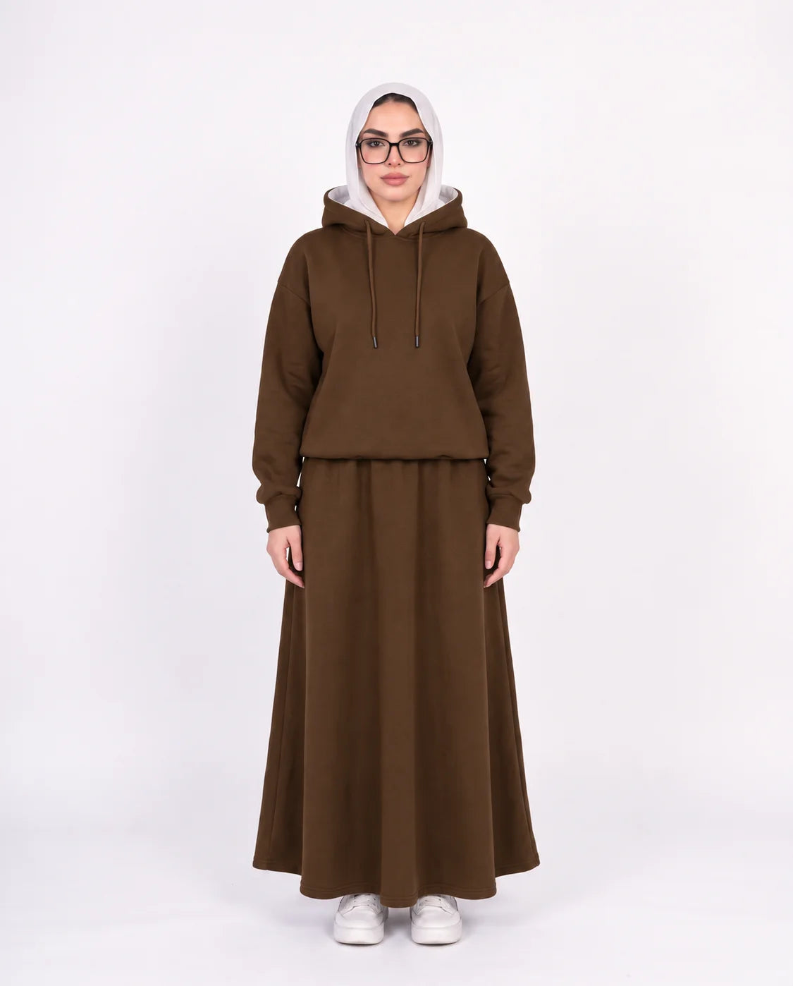 Hooded Maxi Skirt Set