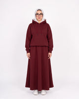 Hooded Maxi Skirt Set
