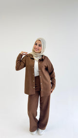 Warm suede set🥰 Brown