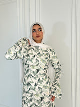 Leaves Dress🍃 darkgreen