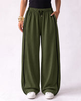 Piped Wide Pants
