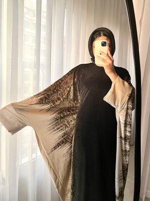 عباية ليالينا شتوي Black وان سايز من 50 كيلو 100 كيلو