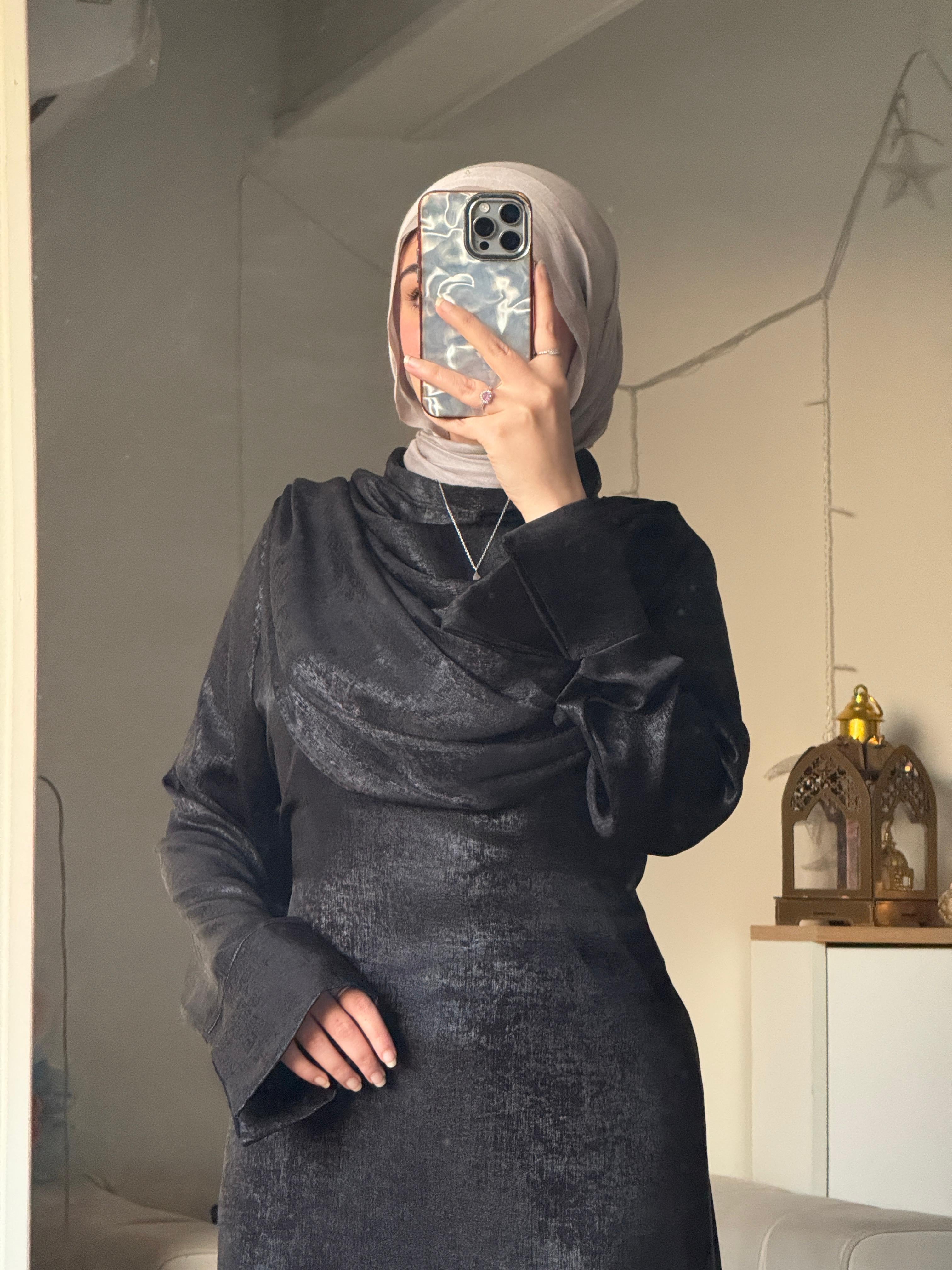 Shimmery Dress💎 Black المقاس الثاني: من 75 حتى 90 كيلو