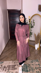 Lined Long Chemise🤍 Burgendy