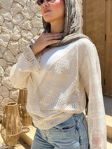 Knitted Blouse Beige M | From 55 to 75k
