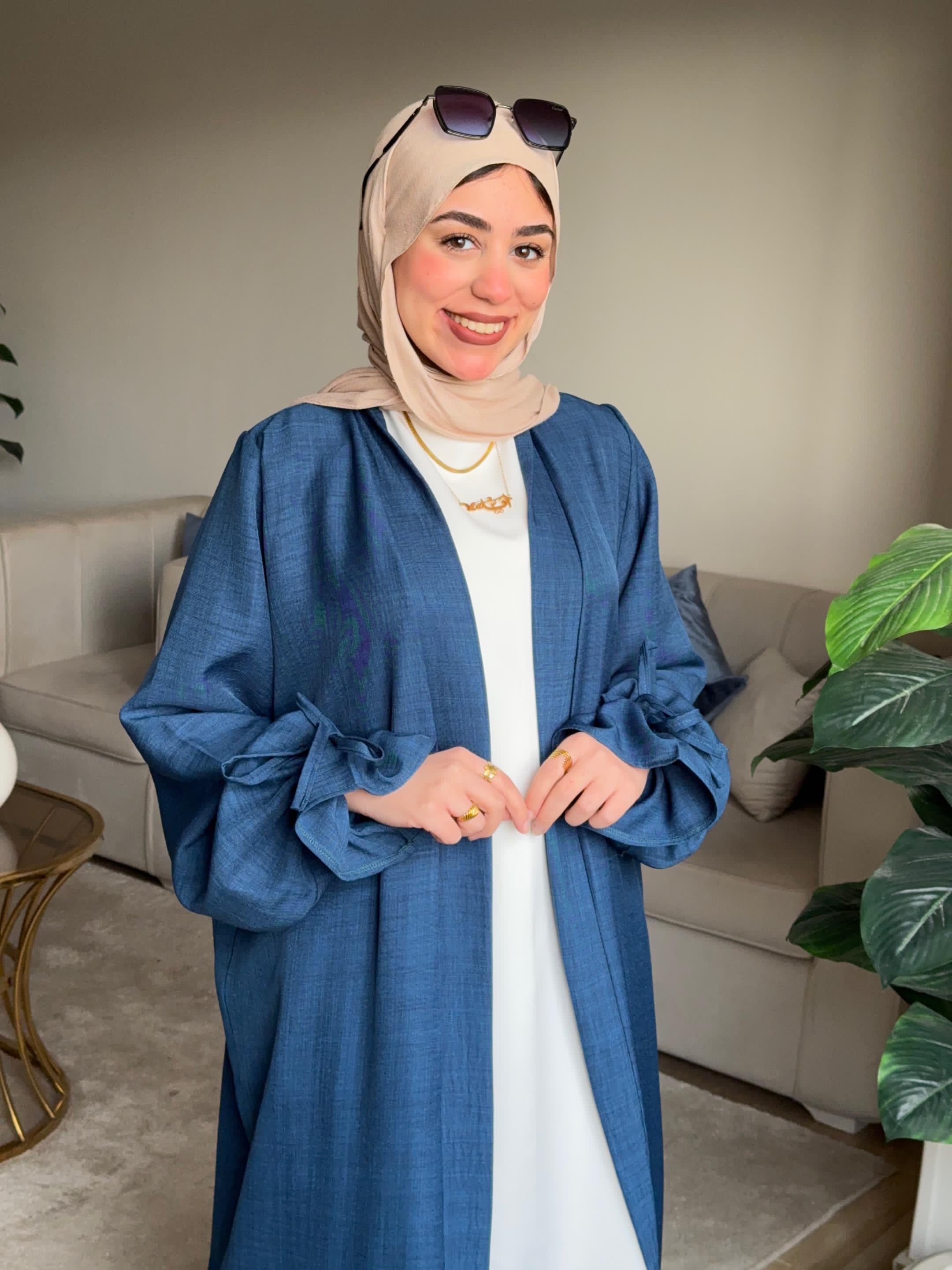 Linen Kaftan Blue