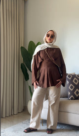 Linen Blouse⚡️ Brown